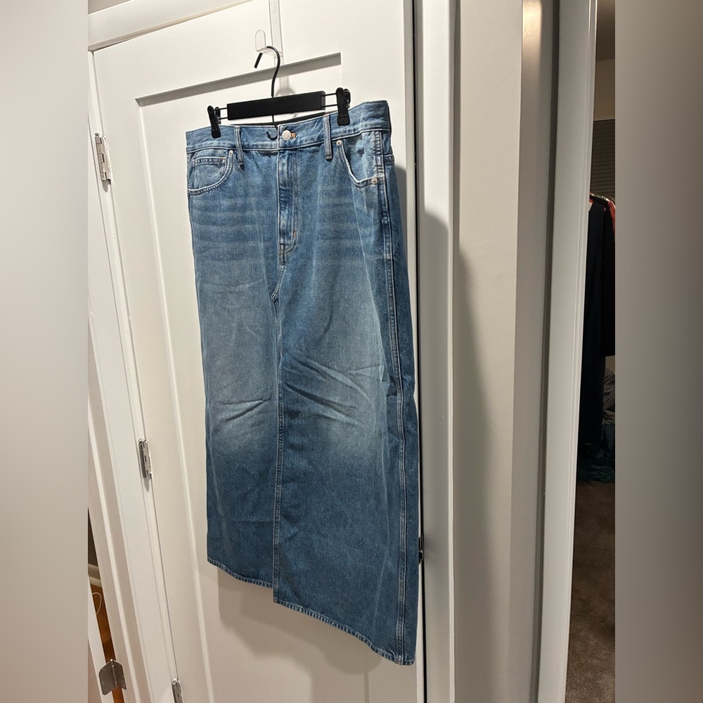 Madewell Vintage Wash Denim Midi Skirt